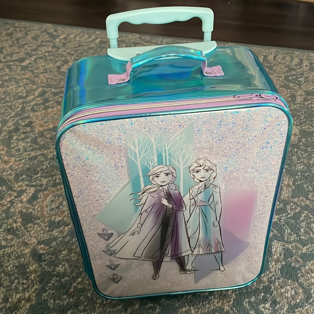 Disney Elsa Anna sparkle rolling suitcase. Soft case